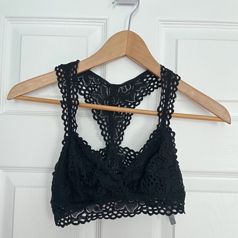 Aerie Black Crossback Bralette